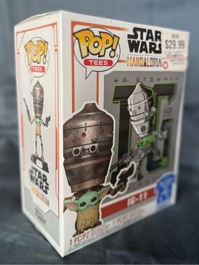 Funko Pop! Tees - Star Wars The Mandalorian IG-11 & Grogu Vinyl Figure
